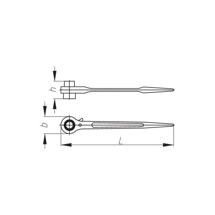 Gedore 6262790 Construction Ratchet 24x30 mm.