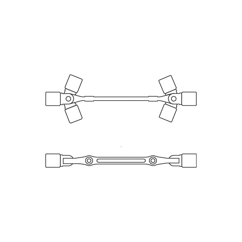 Gedore 6299600 Swivel head wrench double ended 13x17 mm