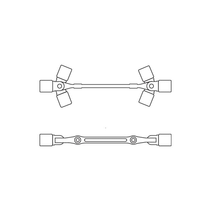 Gedore 6299600 Swivel head wrench double ended 13x17 mm