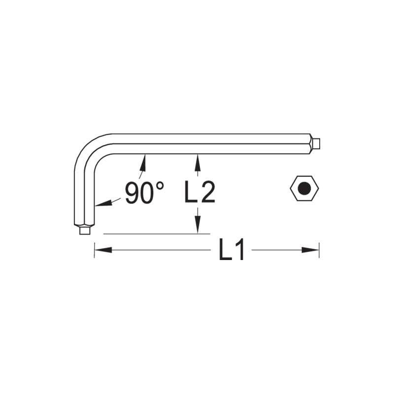 Gedore 6343790 Hexagon Allen key 12 mm