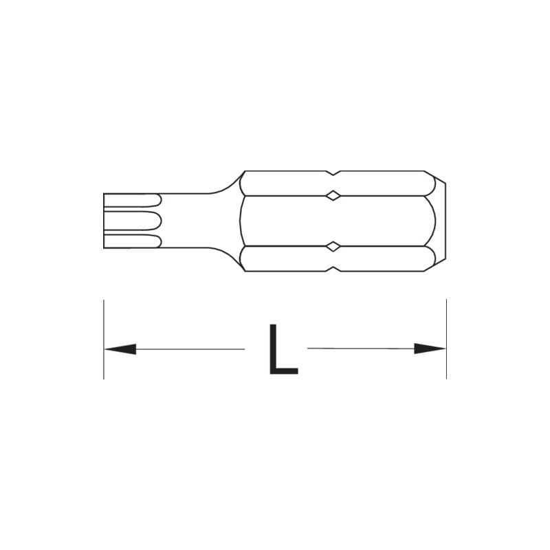 Gedore 6542210 Screwdriver Bit 1/4 Inch Drive , Value Pack 10 - pc, TORX® T10