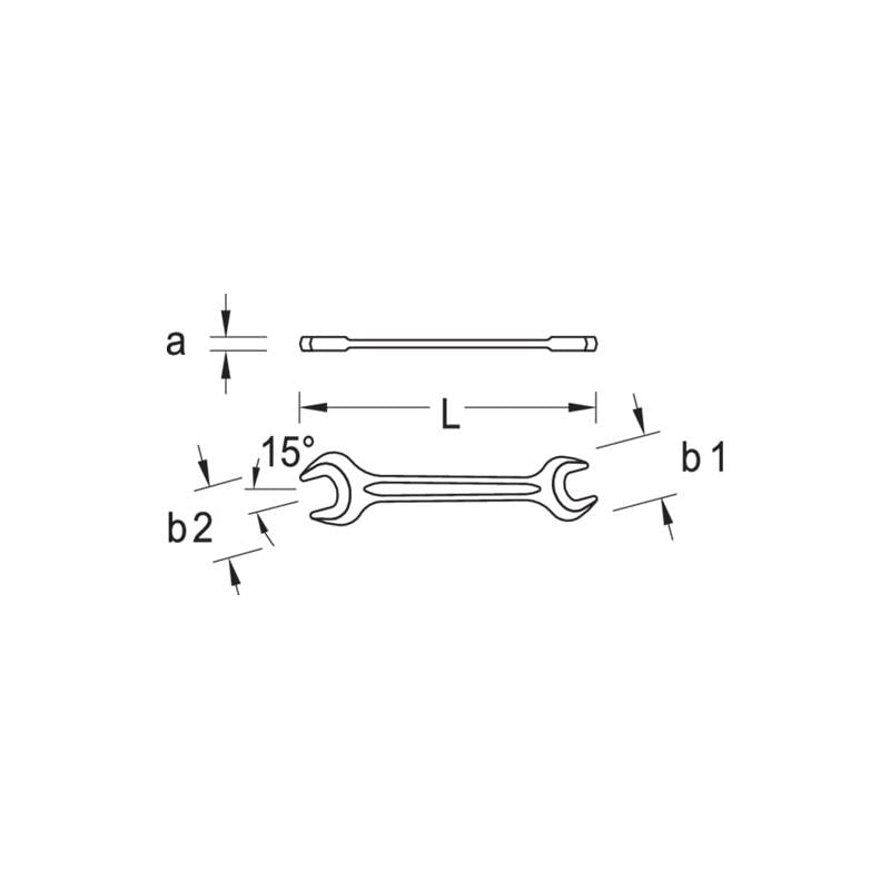 Gedore 6583080 Double open ended spanner 34x36 mm