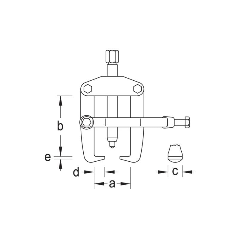 Gedore 8008130 Puller With Clamping Yoke 90x100 mm