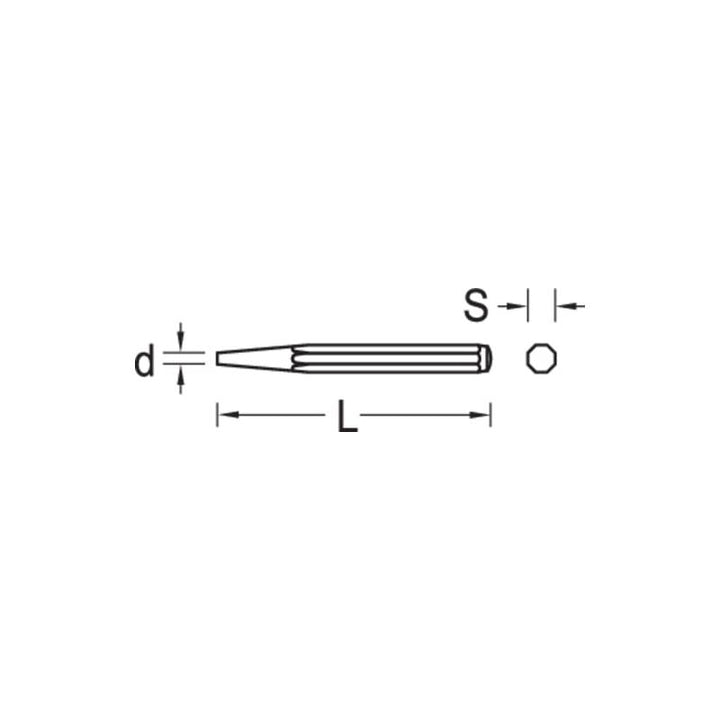 Gedore 8708700 Drift punch octagonal 120x10x1 mm