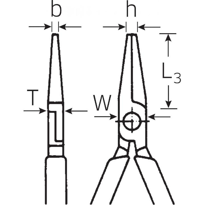 Stahlwille 65295160 6529 Snipe nose pliers with cutter