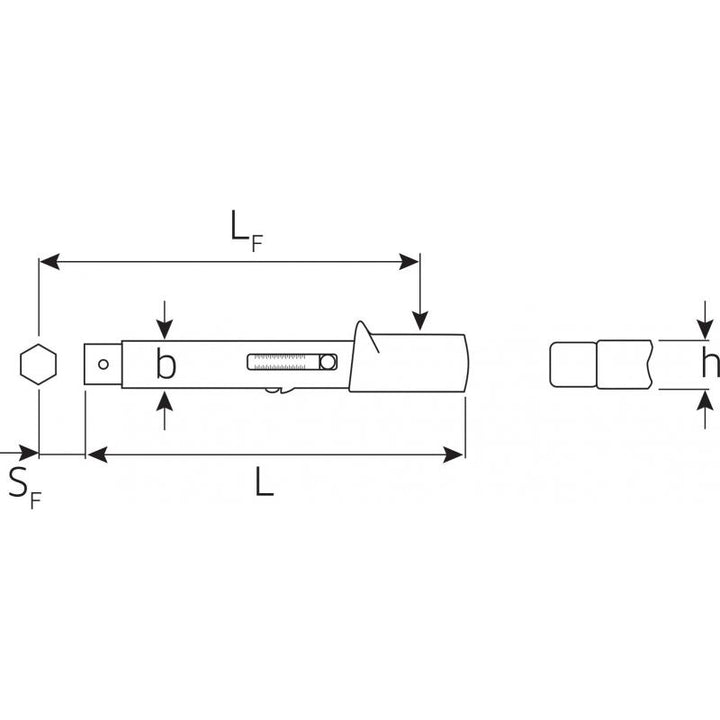 Stahlwille 50184065 730 Quick Basic Wrench, Size 65*; 130-650 Nm, 14x18 mm