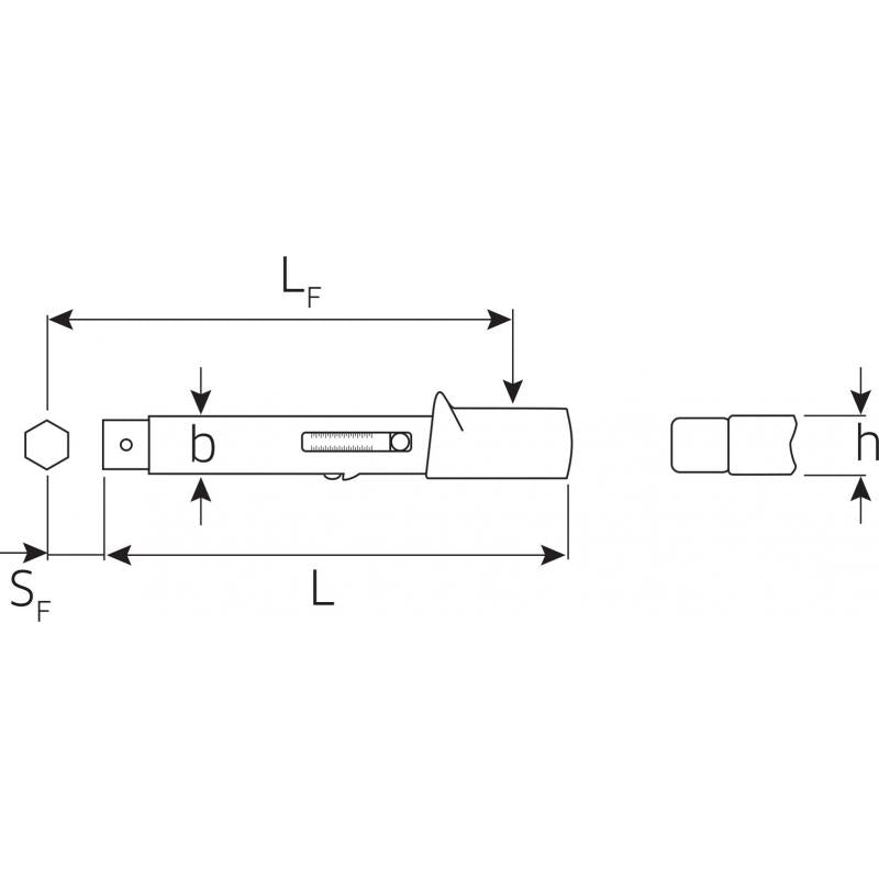 Stahlwille 50184565 730 Quick Basic wrench, Size II/65; 130-650 Nm, 22x28 mm