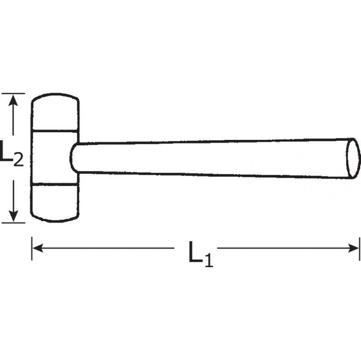 Stahlwille 70140004 10940 Rubber composition hammer - 90 mm