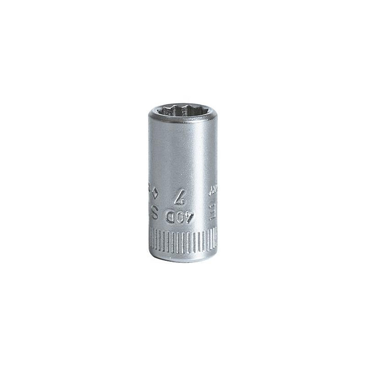 Stahlwille 01030007 40D Bi-Hex 12-pt Socket 7 mm x 1/4 Inch Drive